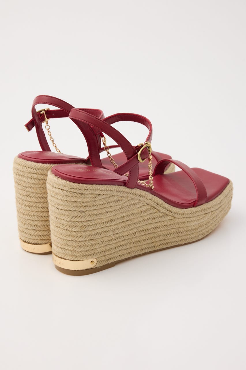 ウェッジソールサンダル RED M