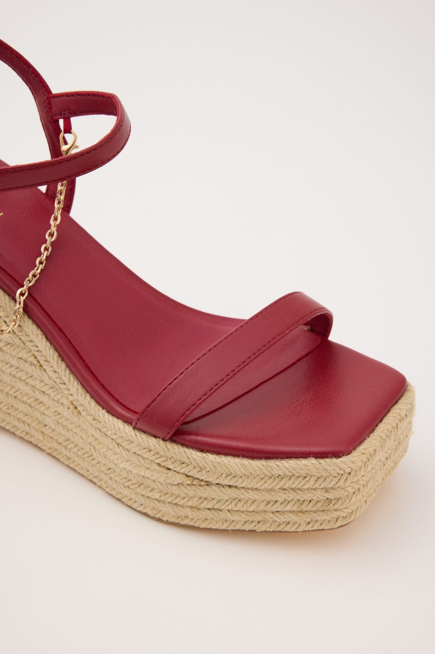 ウェッジソールサンダル RED M