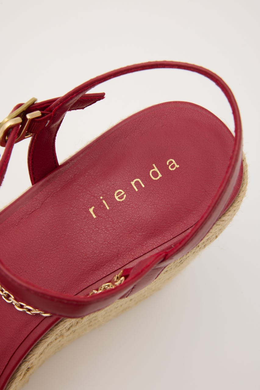 ウェッジソールサンダル RED M