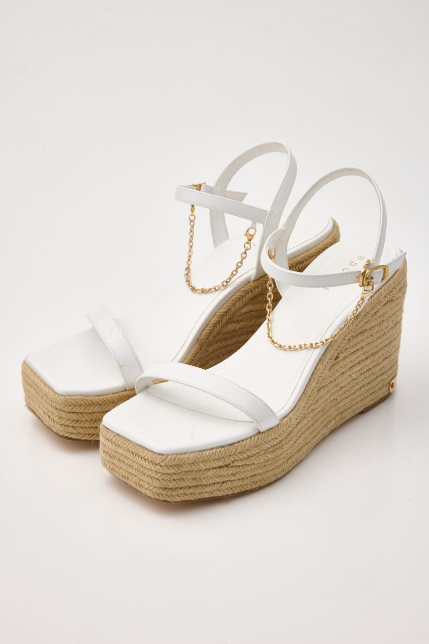 ウェッジソールサンダル WHT S