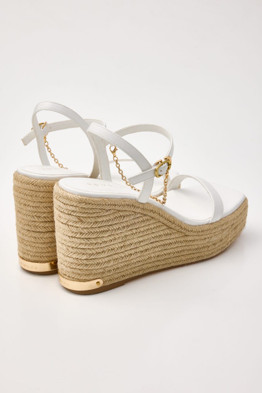 ウェッジソールサンダル WHT S