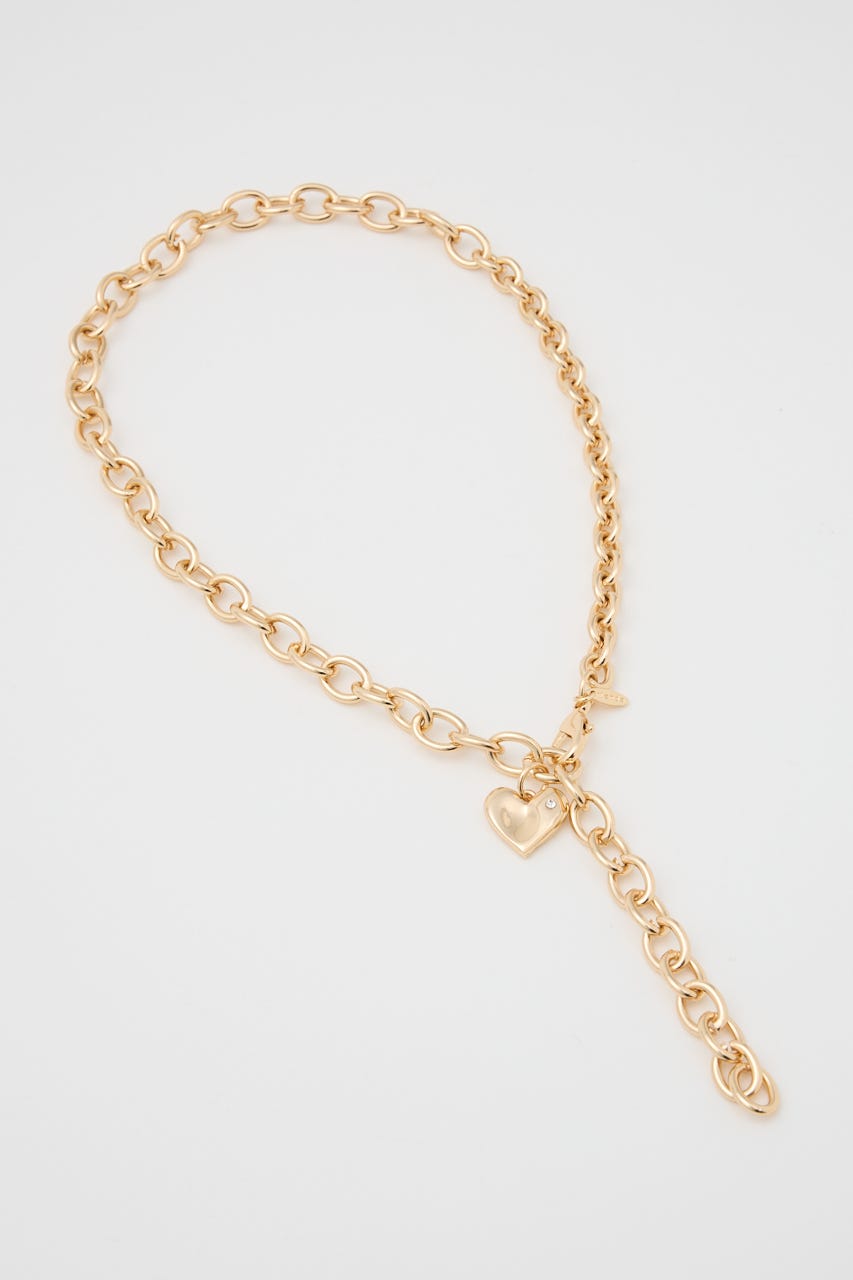 ニュアンスハートプレートネックレス GLD FREE