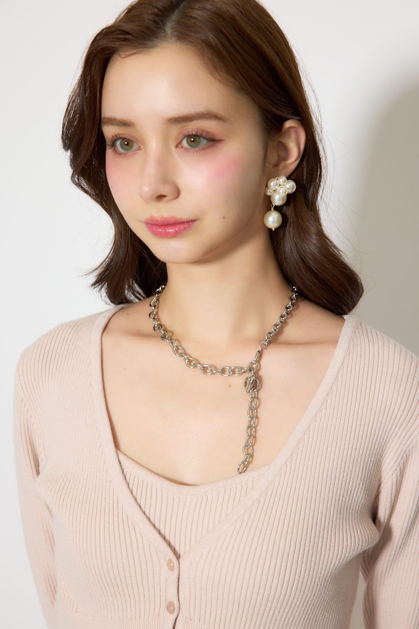 ニュアンスハートプレートネックレス SLV FREE