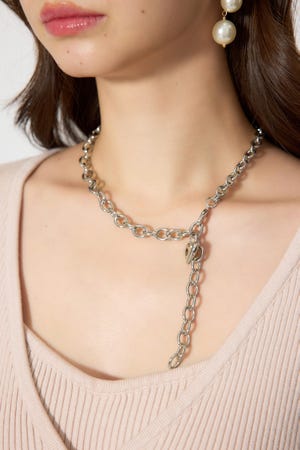 ニュアンスハートプレートネックレス