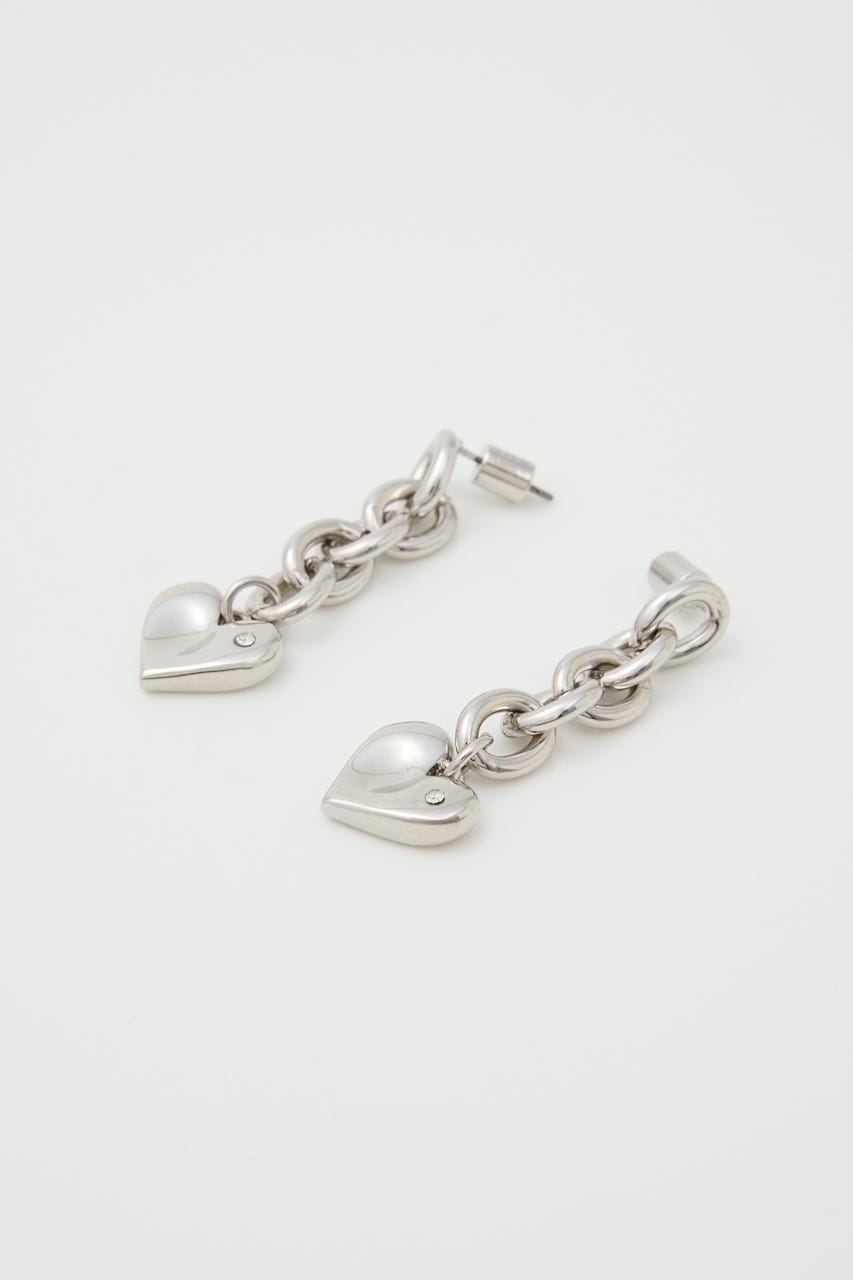 ニュアンスハートプレートピアス SLV FREE