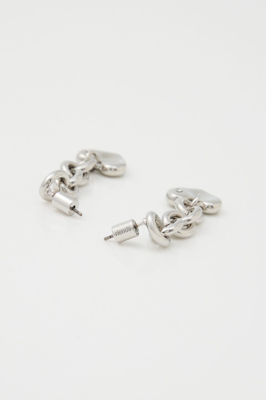 ニュアンスハートプレートピアス SLV FREE