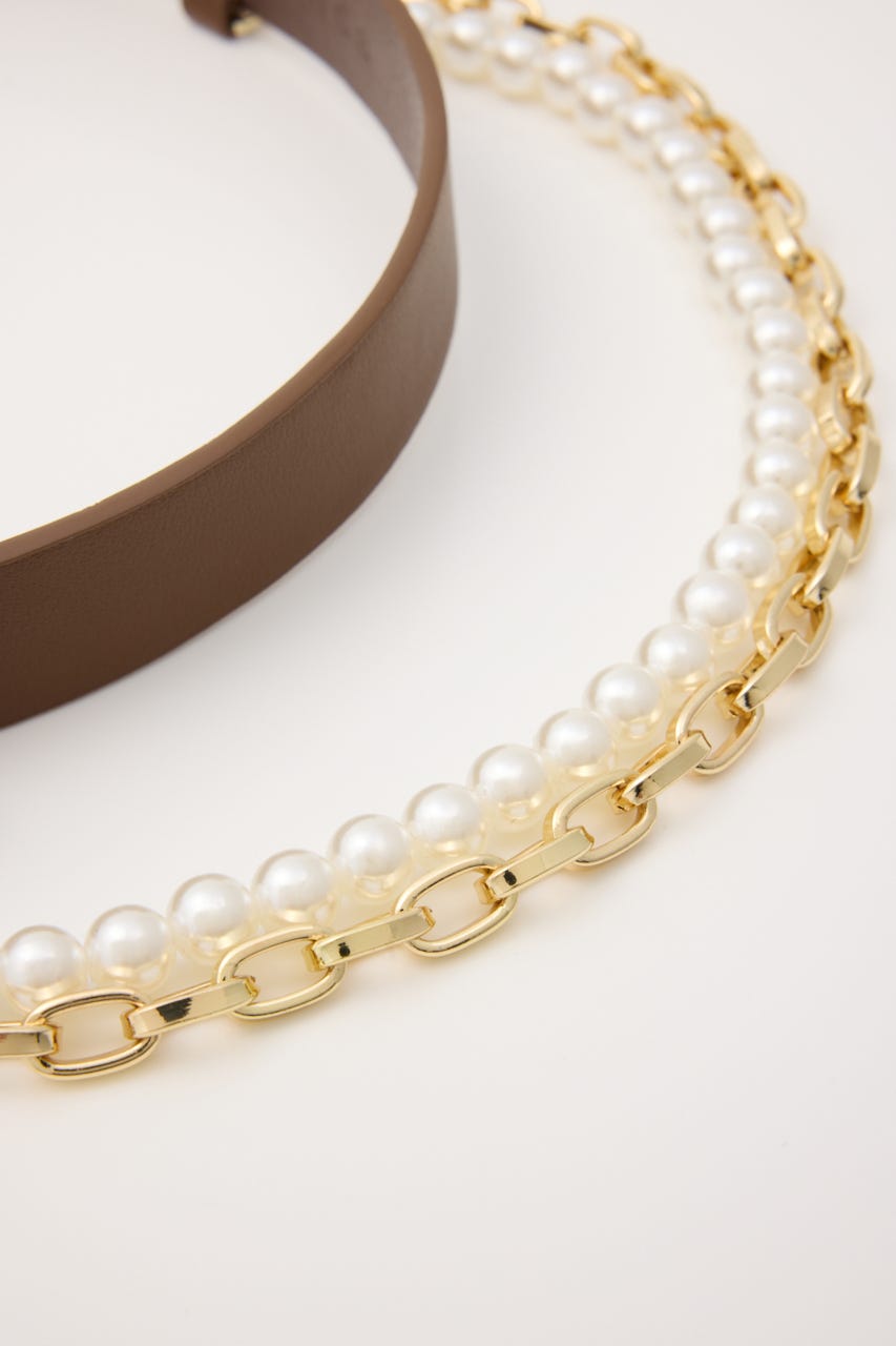 チェーン付きベルト BRN FREE