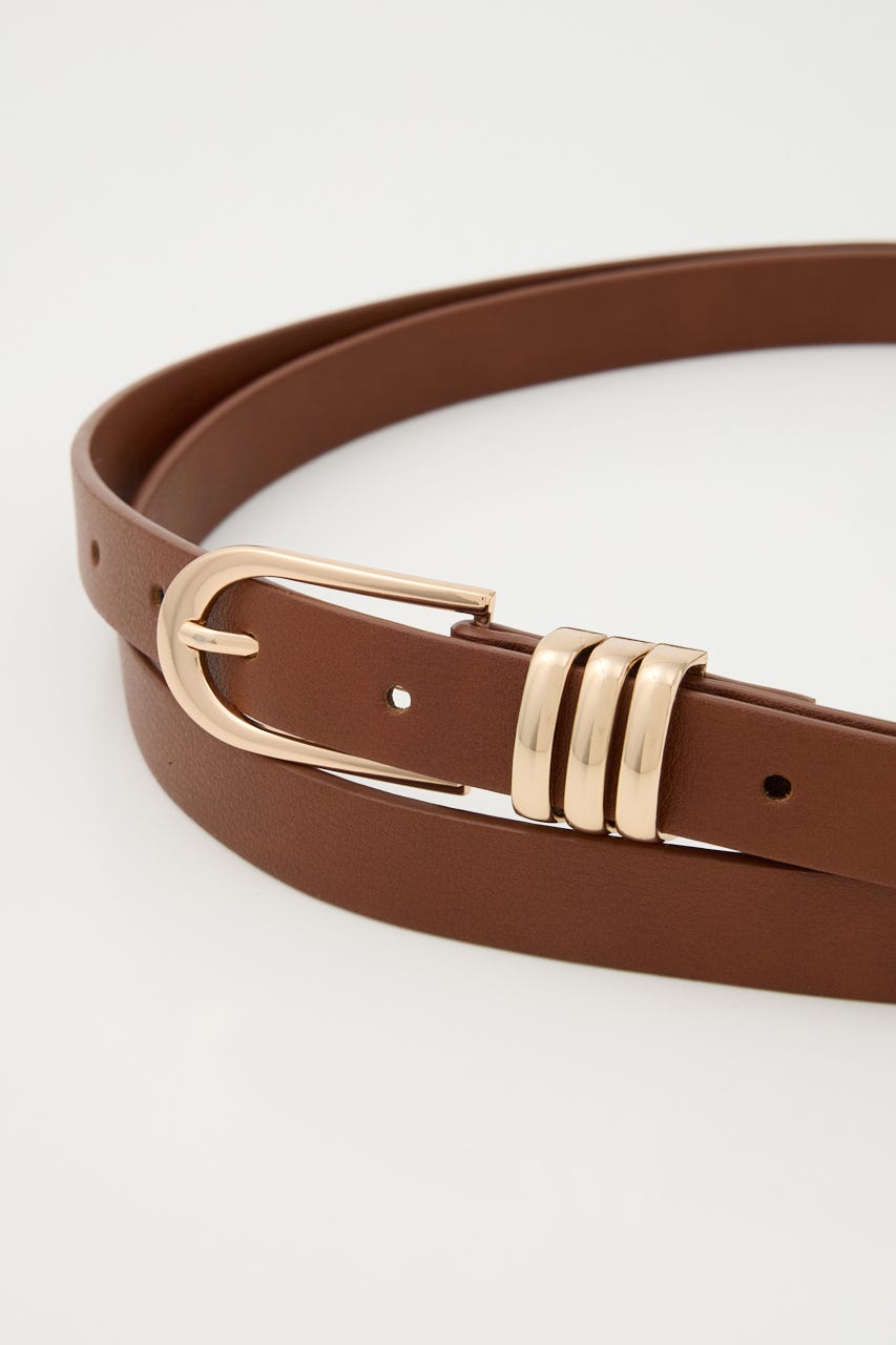 オーバーラップ細ベルト BRN FREE