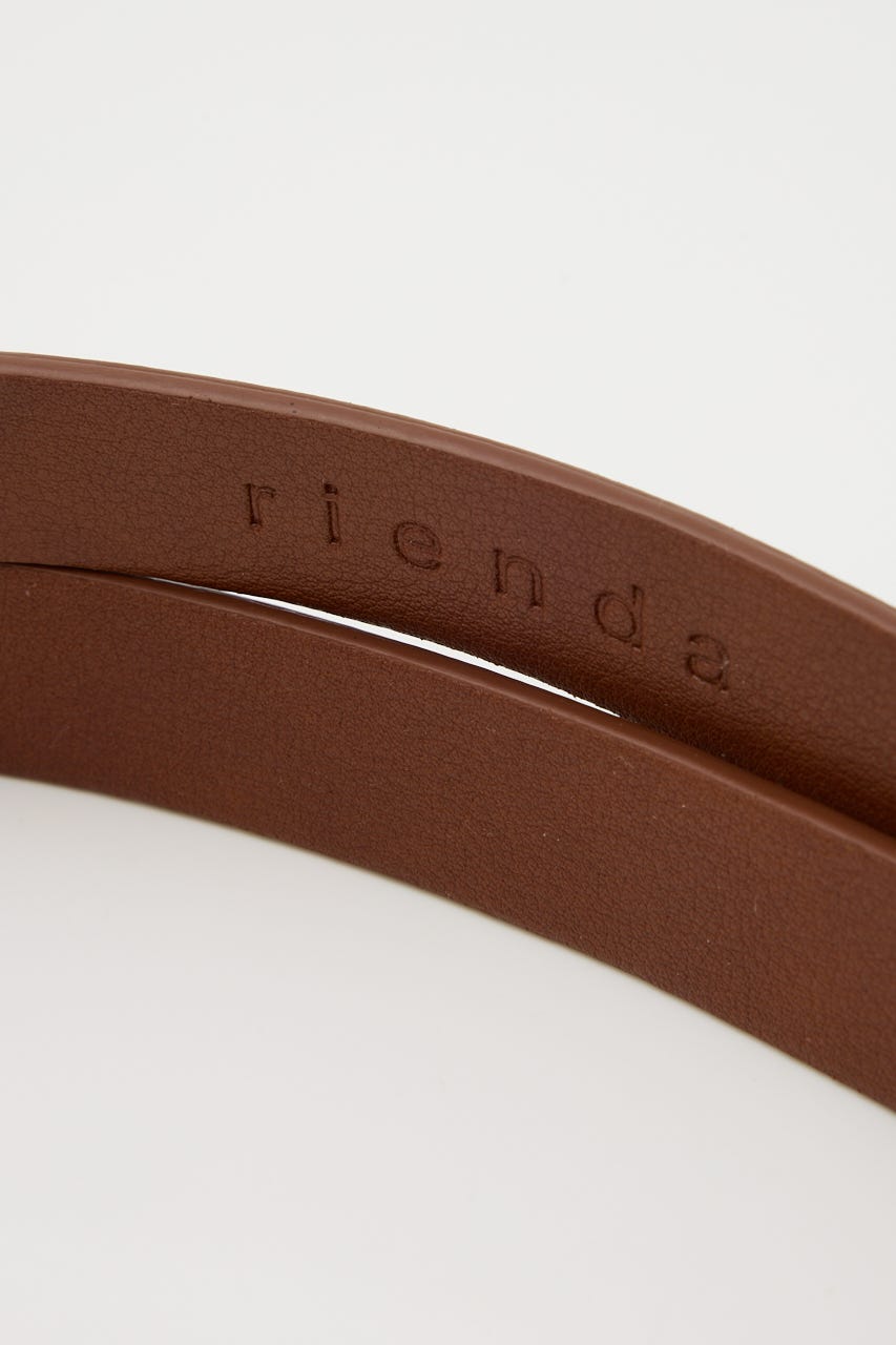 オーバーラップ細ベルト BRN FREE