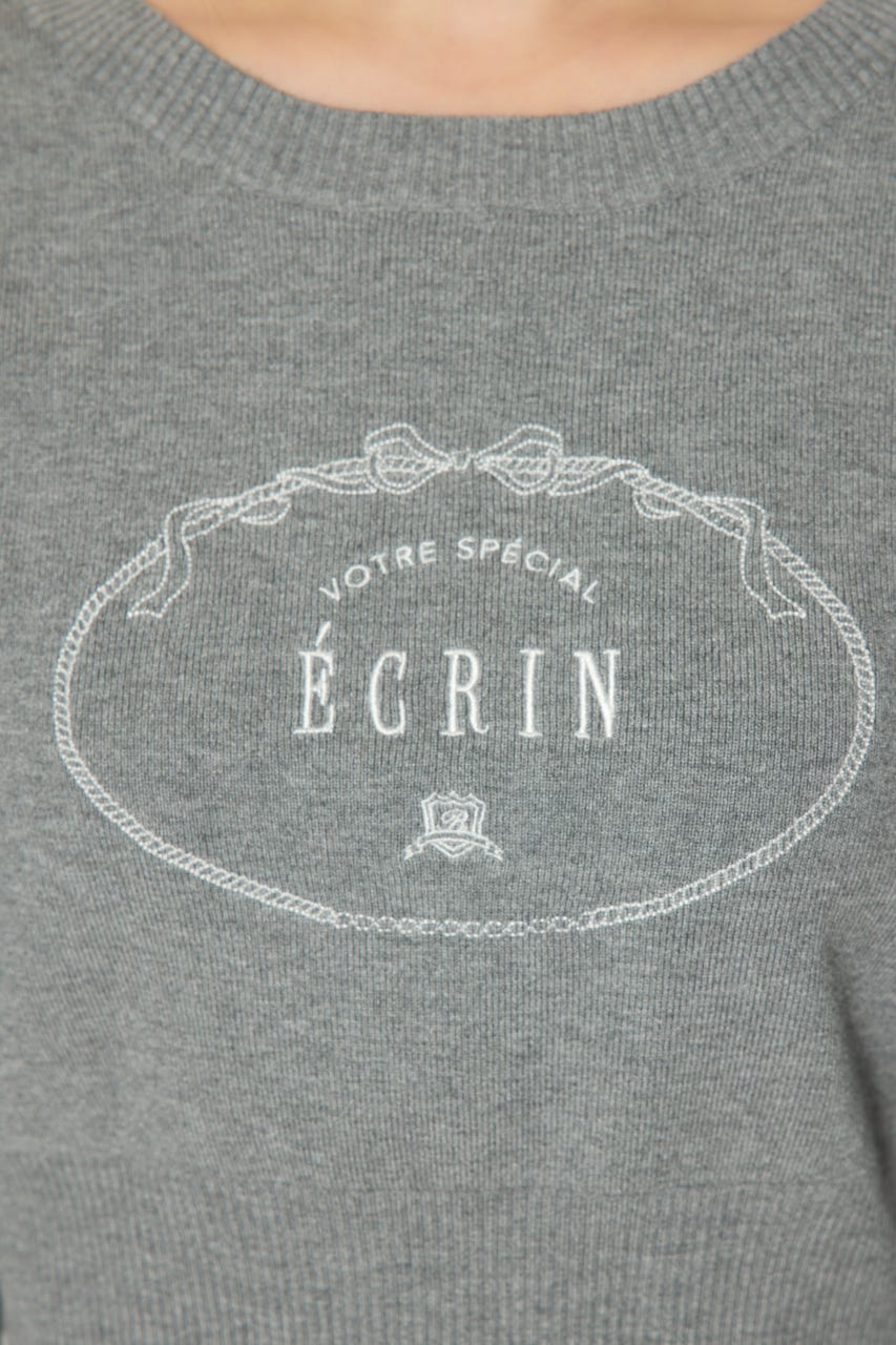 ロゴニットトップス GRY FREE