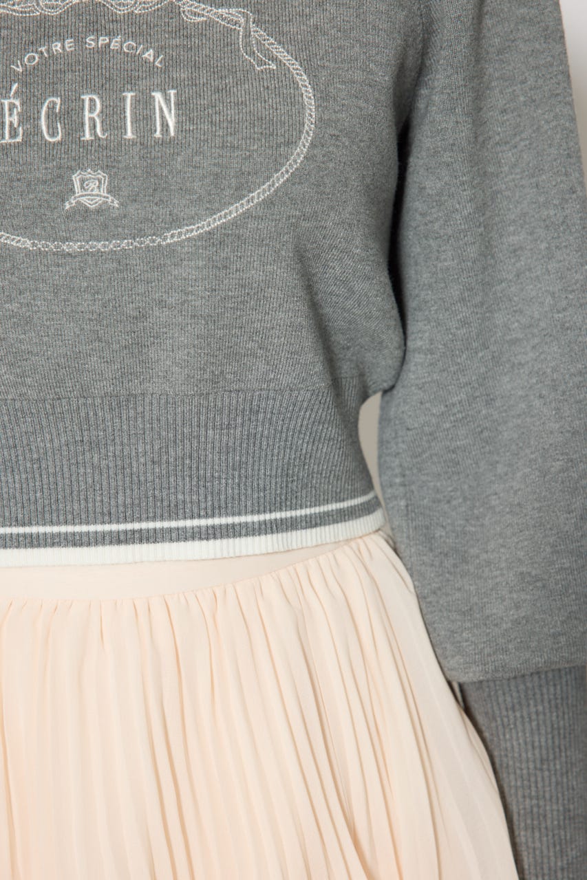 ロゴニットトップス GRY FREE