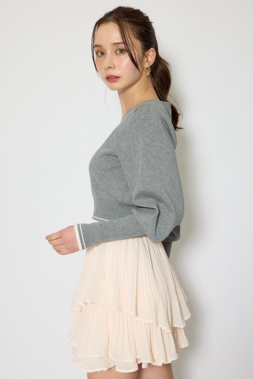 ロゴニットトップス GRY FREE