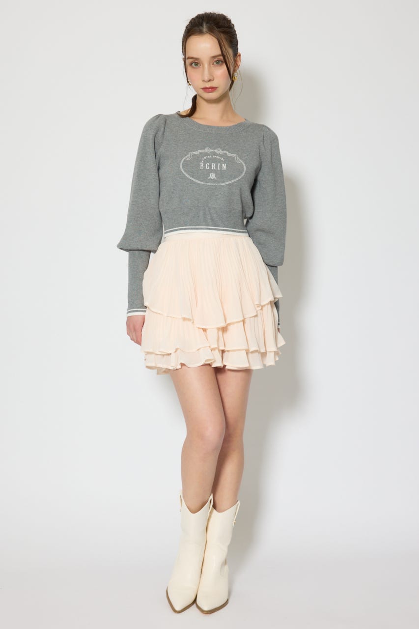 ロゴニットトップス GRY FREE