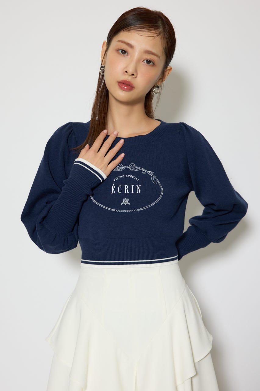 ロゴニットトップス NVY FREE