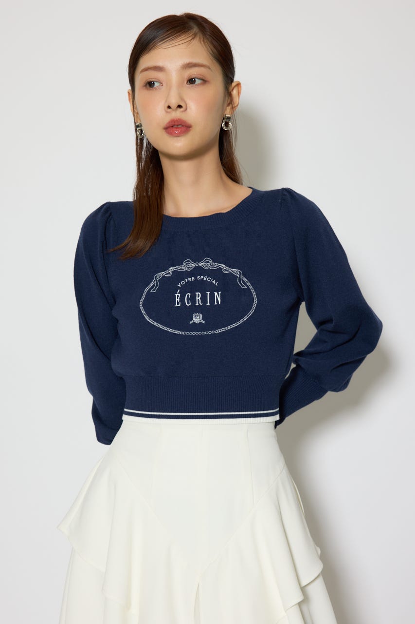 ロゴニットトップス NVY FREE