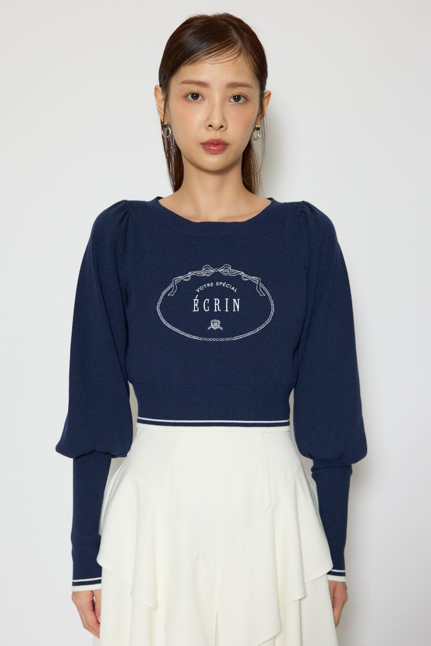 ロゴニットトップス NVY FREE