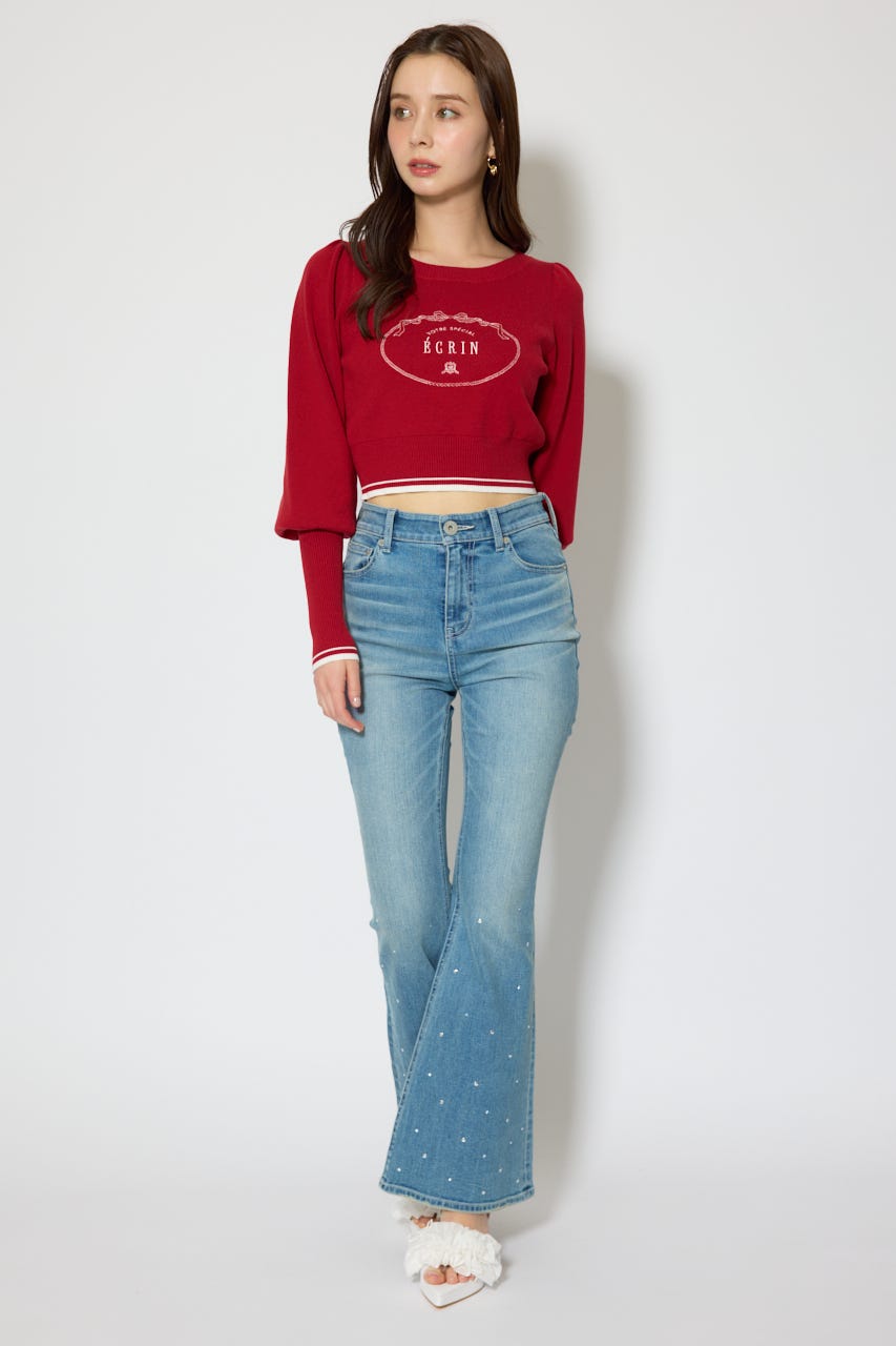 ロゴニットトップス RED FREE