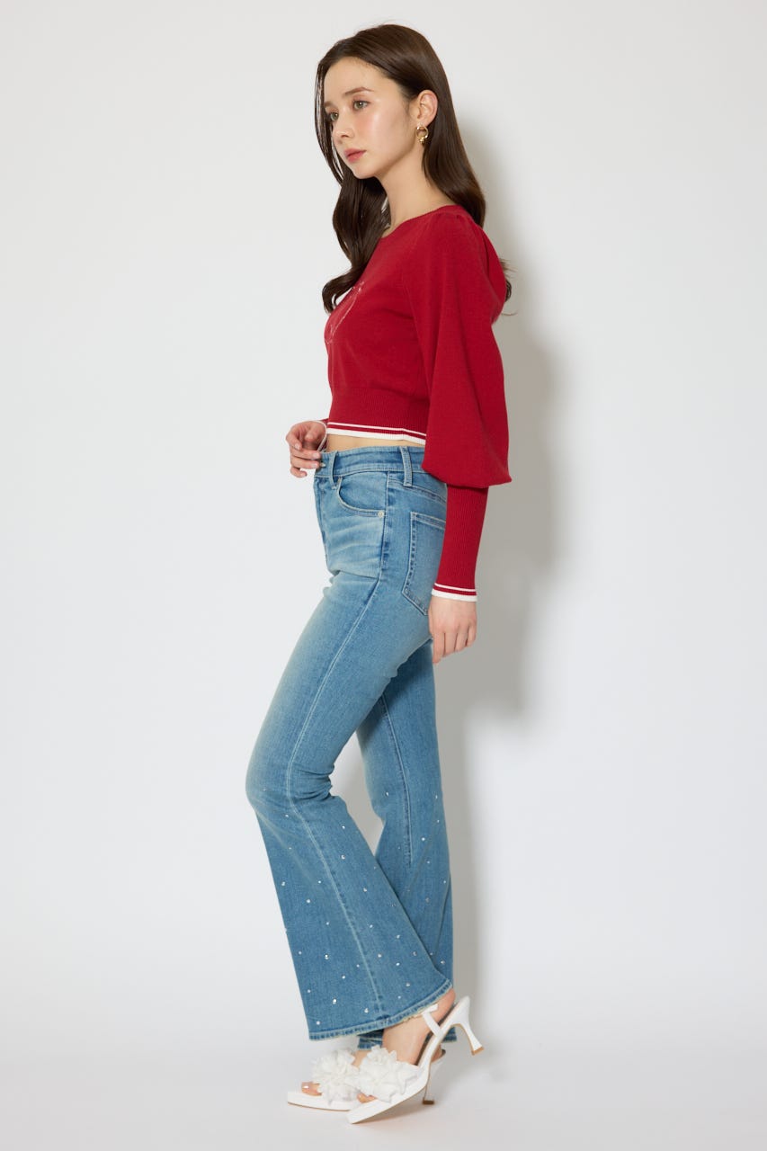 ロゴニットトップス RED FREE