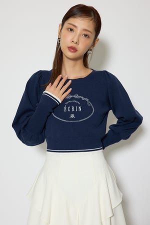 ロゴニットトップス