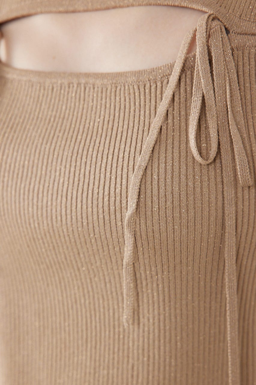 ウォッシャブルリボントップス BEG FREE