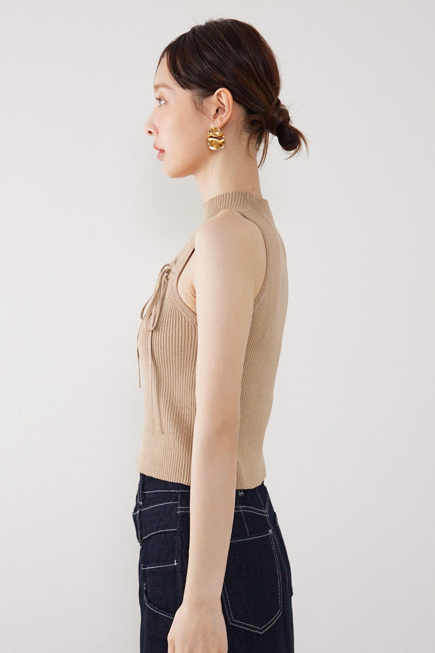 ウォッシャブルリボントップス BEG FREE