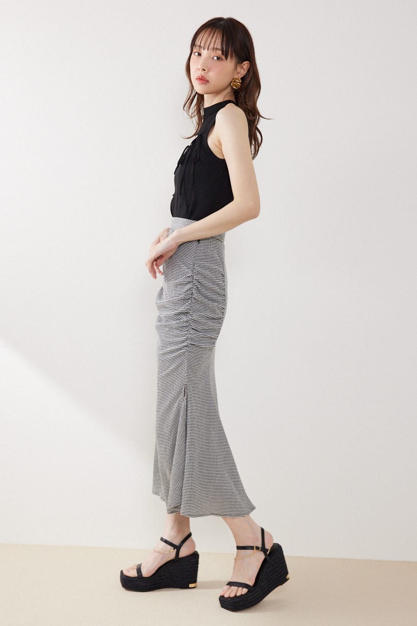 ウォッシャブルリボントップス BLK FREE