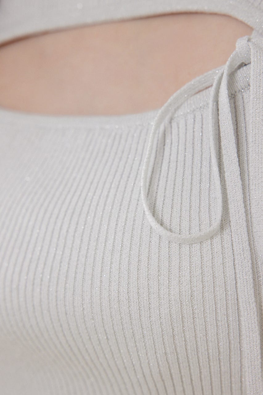 ウォッシャブルリボントップス WHT FREE