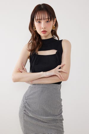 ウォッシャブルリボントップス