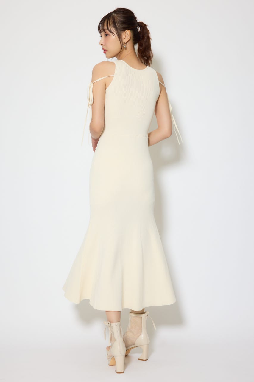 【1/25(日)23:59までSS先行予約会対象アイテム】オープンショルダーフリルニットセットワンピース L/YEL FREE