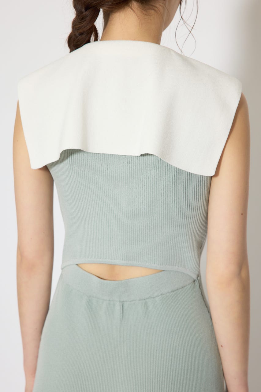 セーラーカラーニットマーメイドワンピース MINT FREE