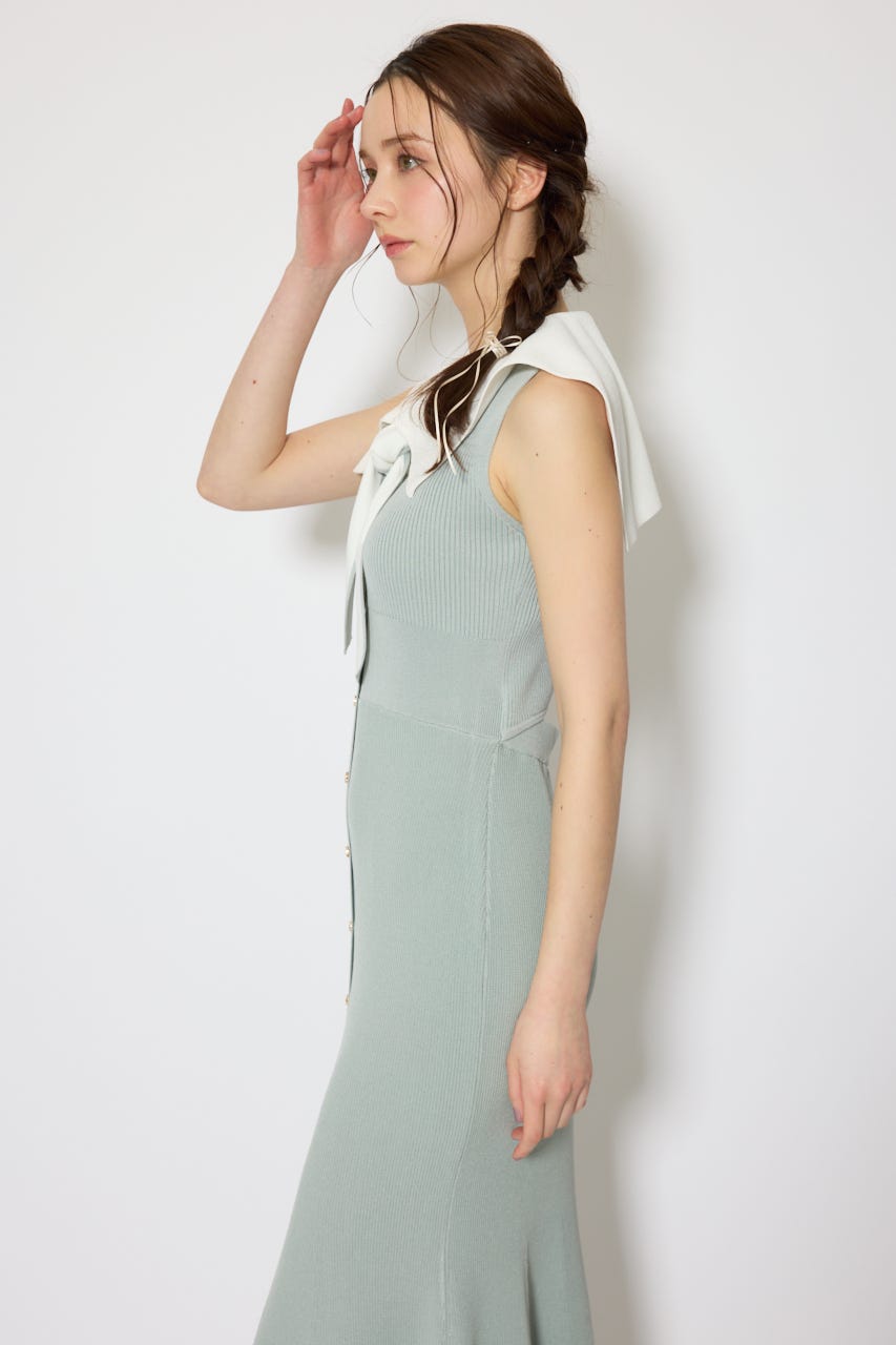 セーラーカラーニットマーメイドワンピース MINT FREE