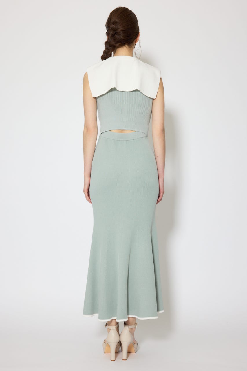 セーラーカラーニットマーメイドワンピース MINT FREE