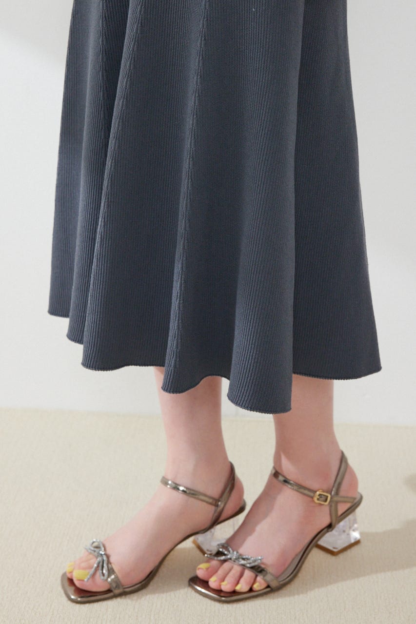 フリルシャツドッキングニットマーメイドワンピース GRY FREE