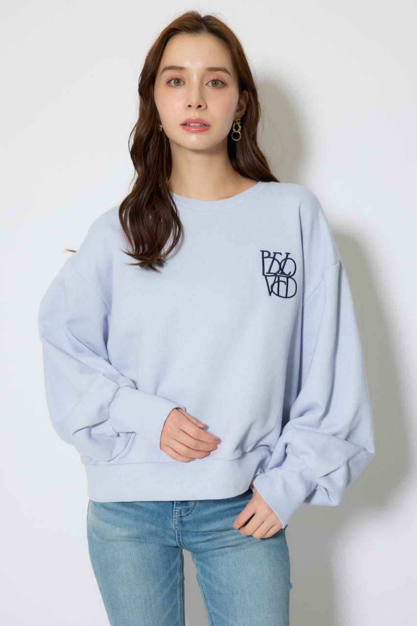 バックレースアップスウェットトップス PUR FREE