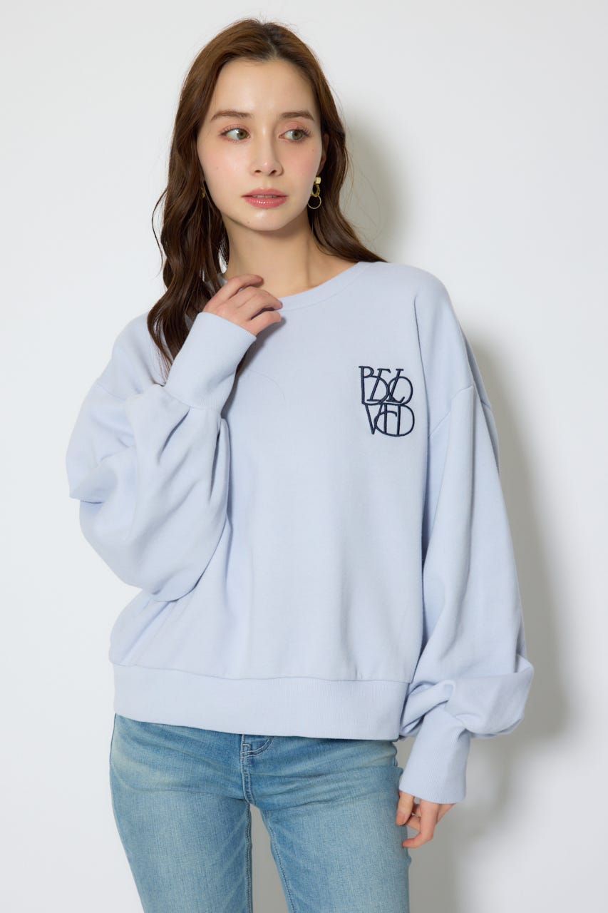 バックレースアップスウェットトップス PUR FREE