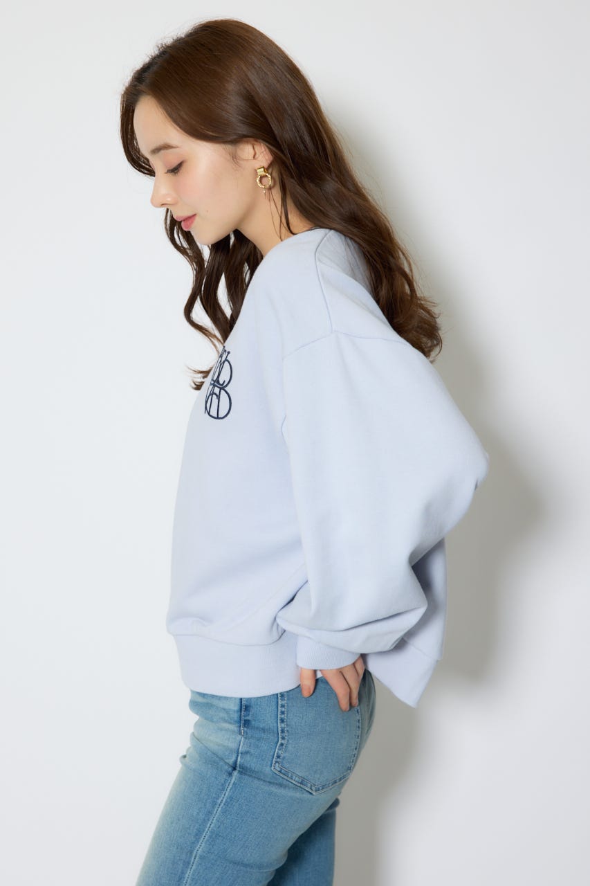 バックレースアップスウェットトップス PUR FREE