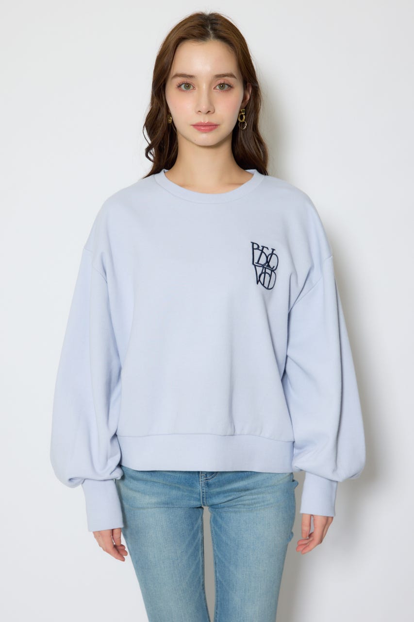 バックレースアップスウェットトップス PUR FREE