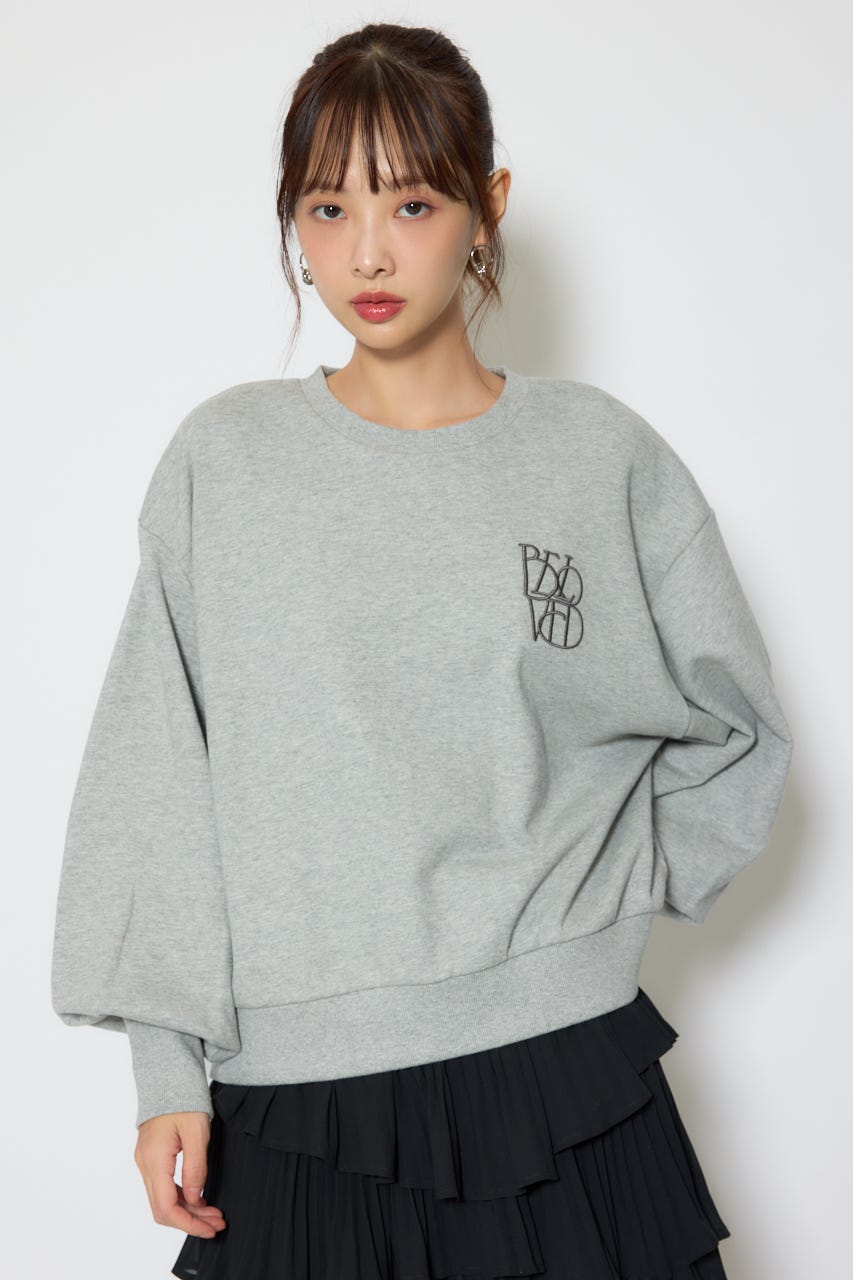 バックレースアップスウェットトップス T.GRY FREE