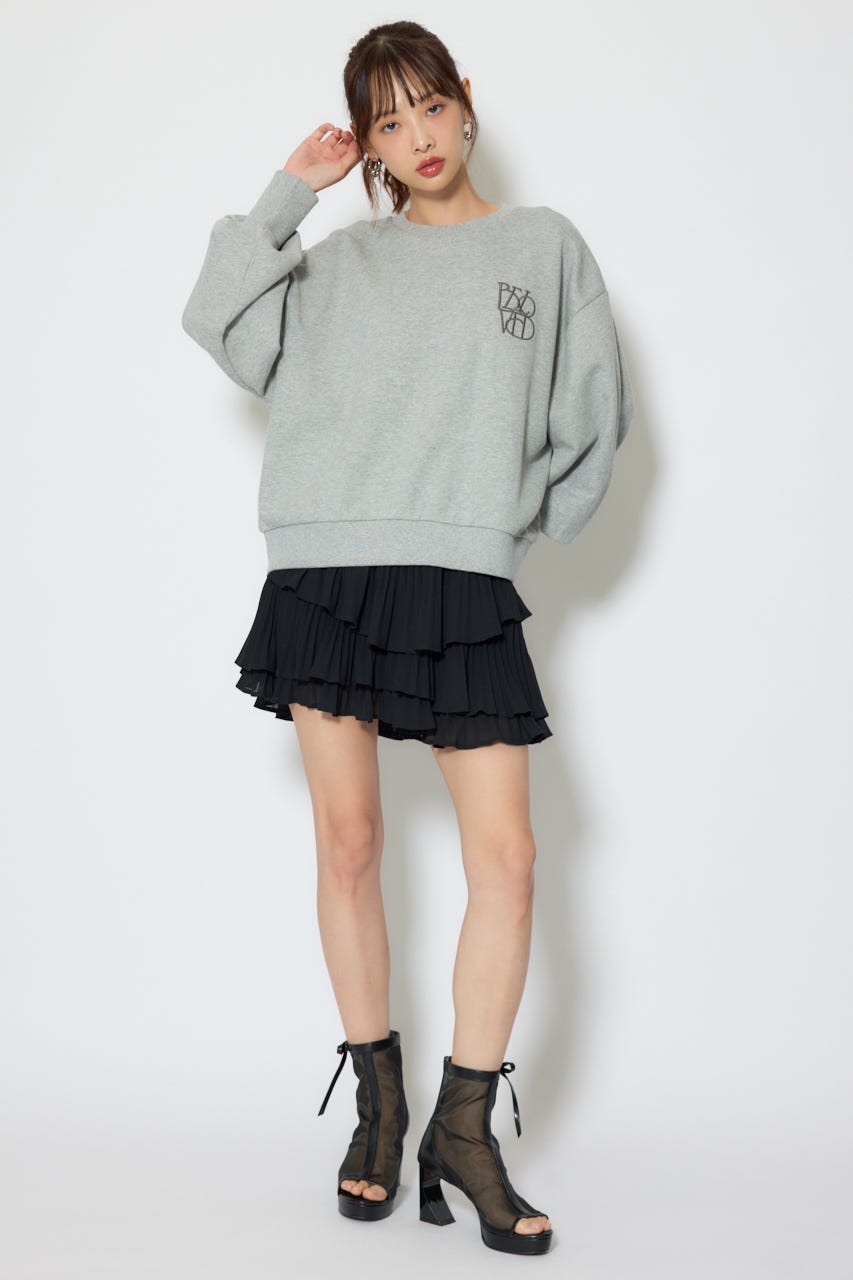 バックレースアップスウェットトップス T.GRY FREE