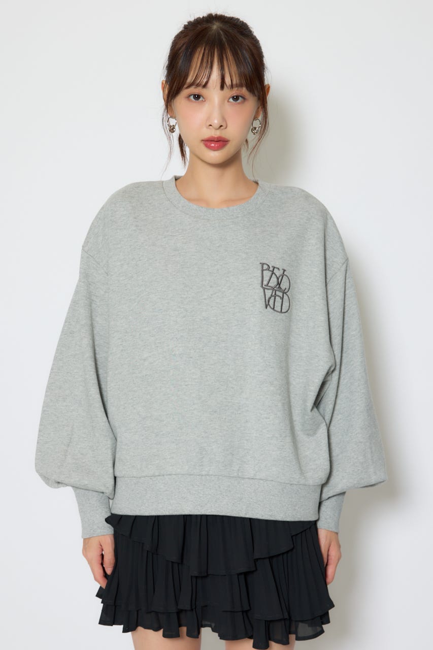 バックレースアップスウェットトップス T.GRY FREE