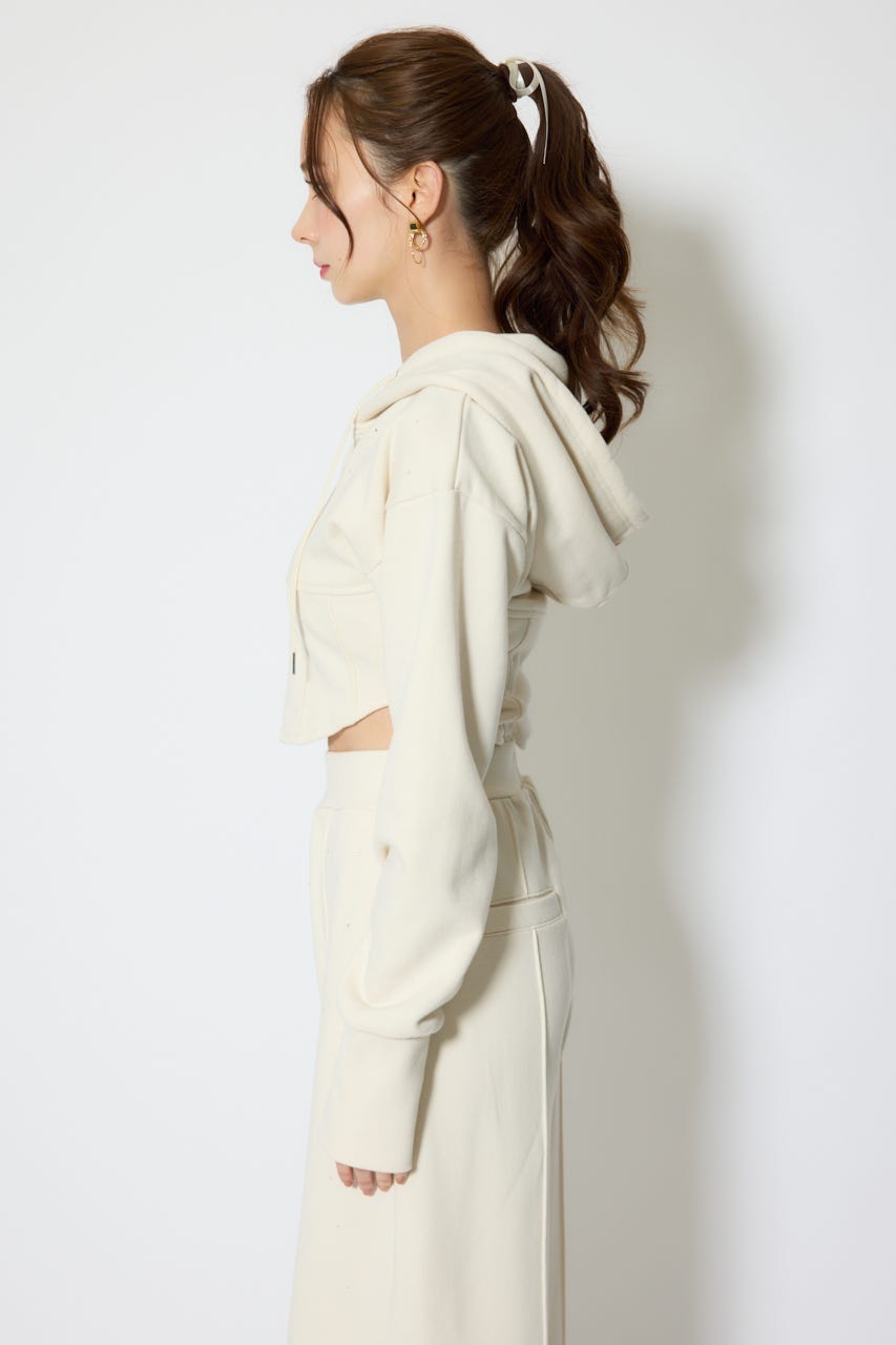 ビスチェディティールフードスウェット IVOY FREE