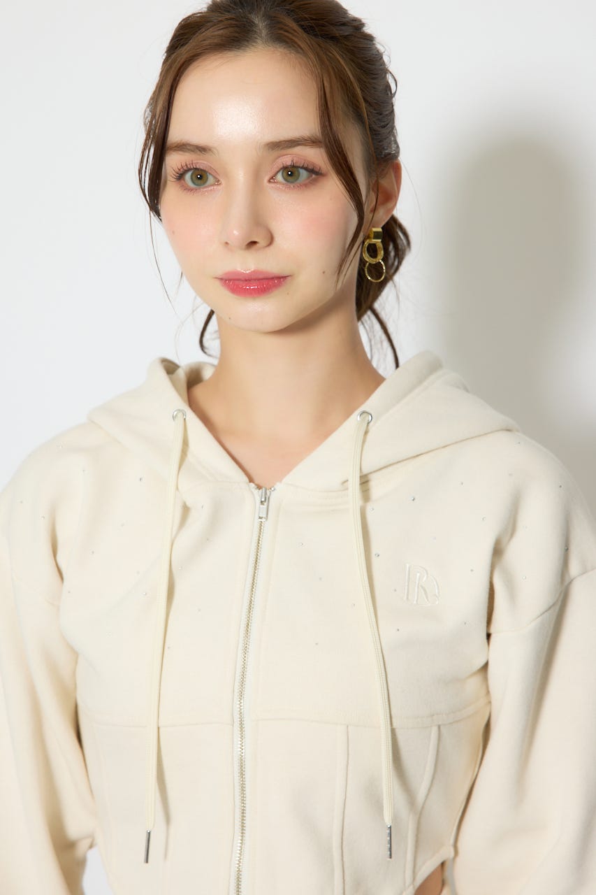 ビスチェディティールフードスウェット IVOY FREE