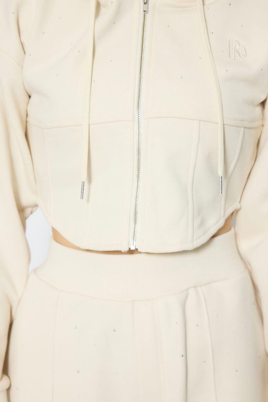 ビスチェディティールフードスウェット IVOY FREE