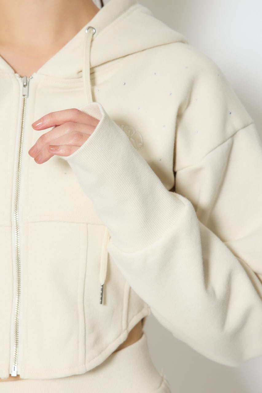 ビスチェディティールフードスウェット IVOY FREE