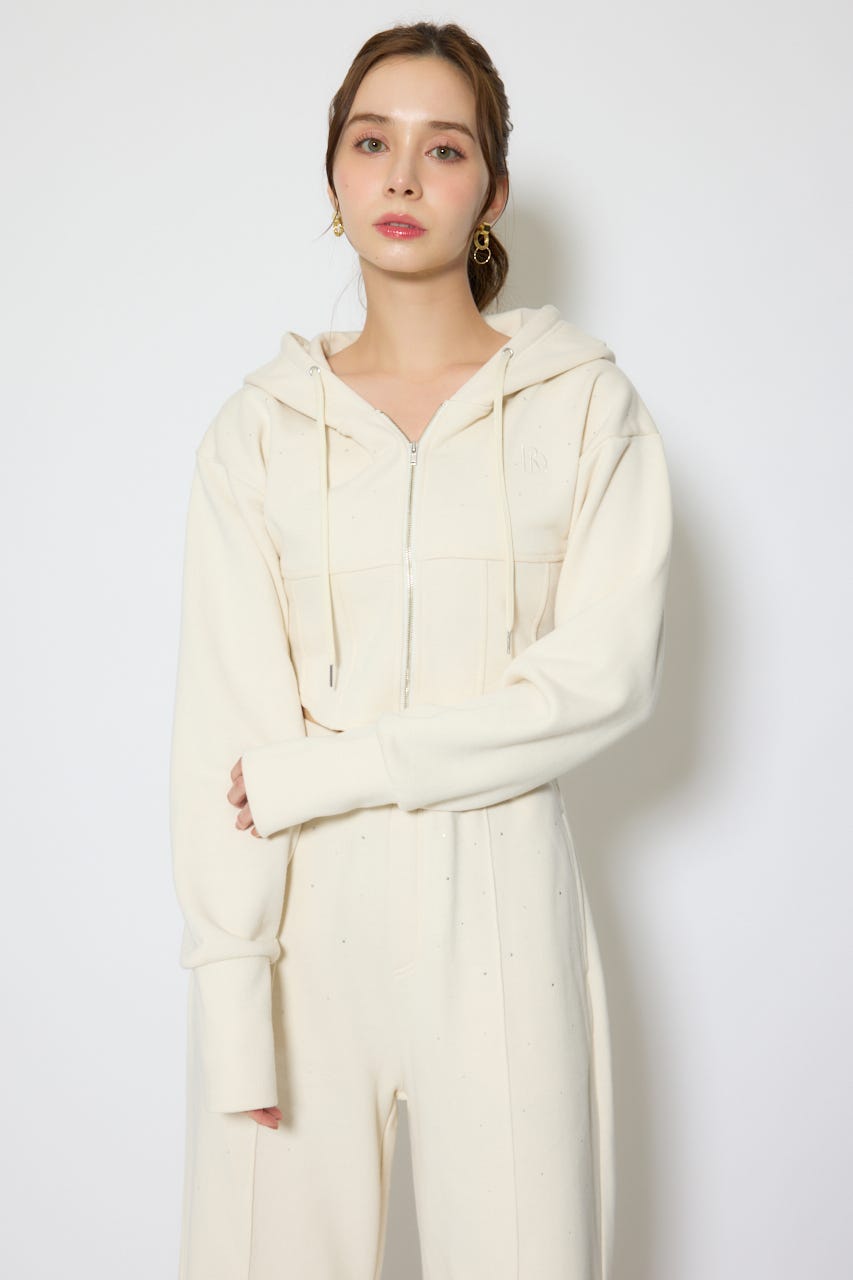 ビスチェディティールフードスウェット IVOY FREE