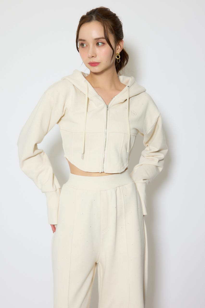 ビスチェディティールフードスウェット IVOY FREE