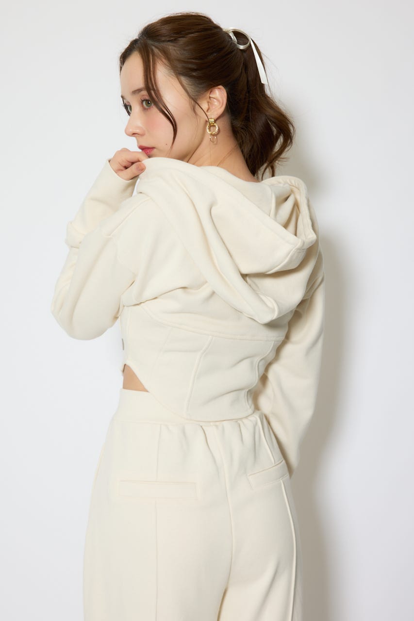 ビスチェディティールフードスウェット IVOY FREE