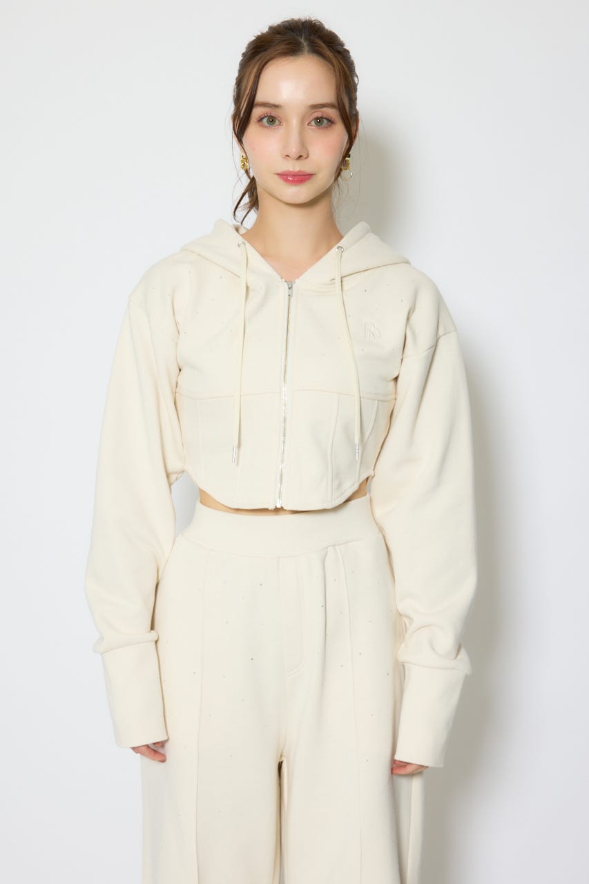 ビスチェディティールフードスウェット IVOY FREE