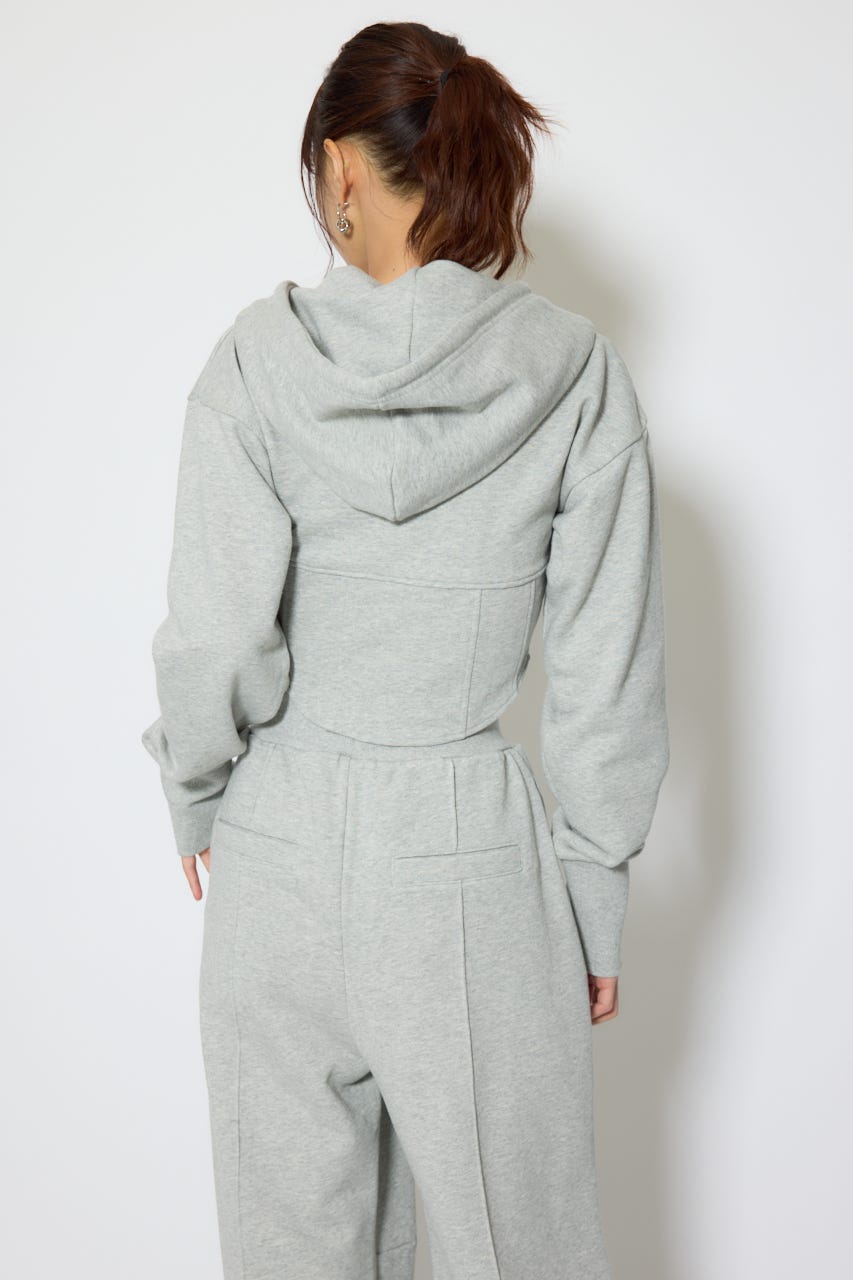 ビスチェディティールフードスウェット T.GRY FREE