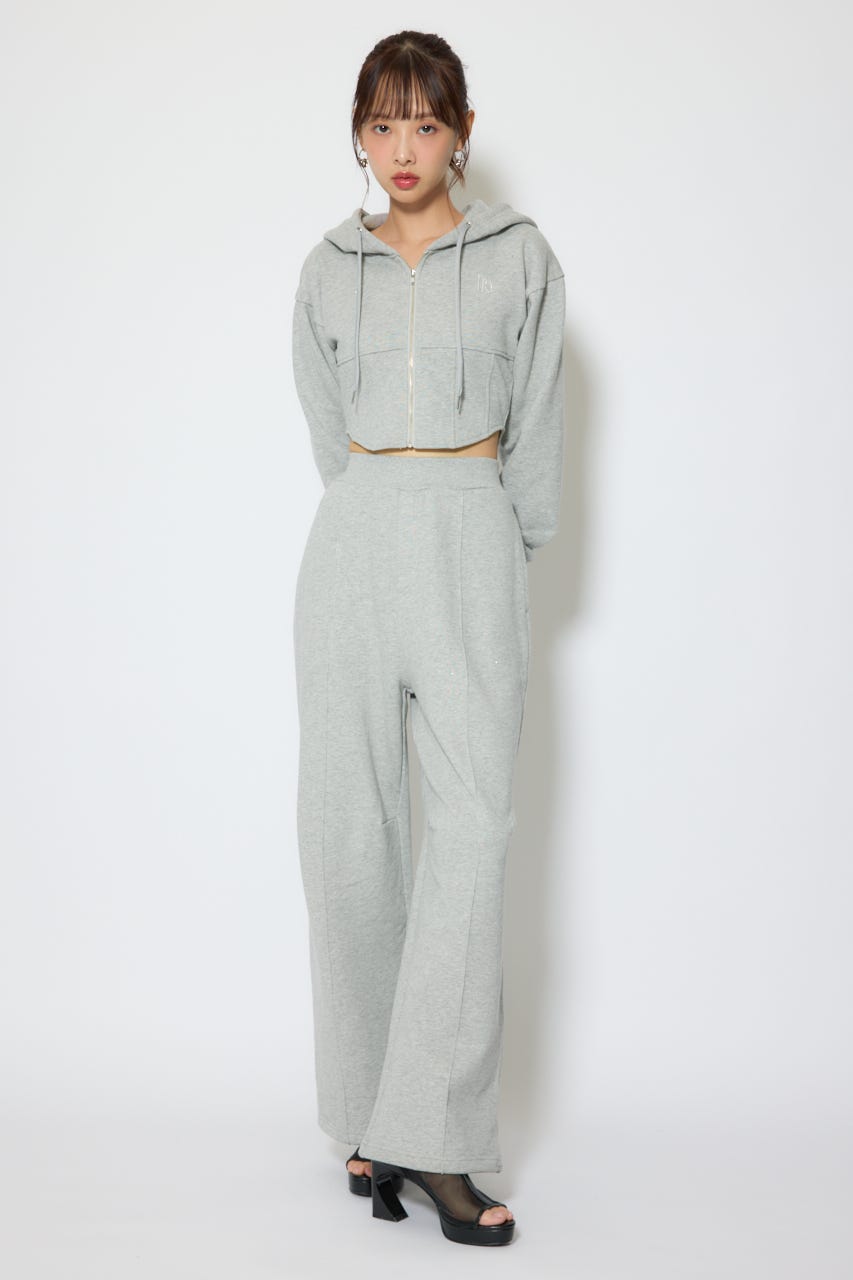 ビスチェディティールフードスウェット T.GRY FREE